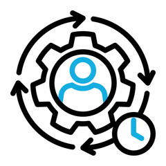 Utilization Icon Line Color Style for Efficiency Pack Icon Themes