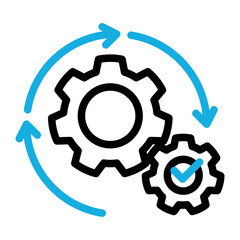 Automation  Icon Line Color Style for Efficiency Pack Icon Themes