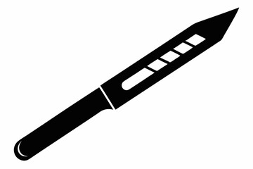 surgical blade silhouette line art vector illustration