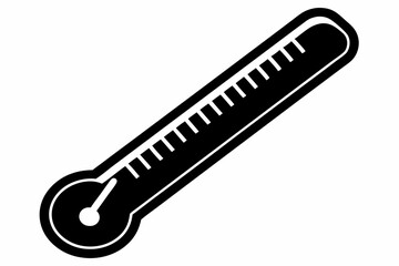 thermometer silhouette line art vector illustration