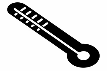 thermometer silhouette line art vector illustration