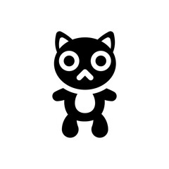 Vector Illustration Cute cat Simple Mascot Style