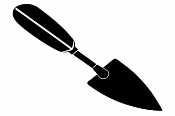 trowel silhouette line art vector illustration