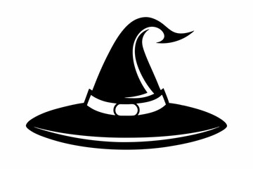 Naklejka premium witch hat silhouette line art vector illustration