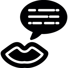 Whisper Bubble Glyph Icon