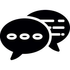 Wavy Speech Bubble Glyph Icon