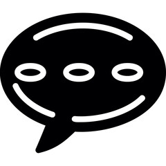 Obraz premium 3D Speech Bubble Glyph Icon