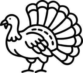 vector illustration of cartoon turkey