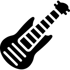 Guitar for Campfire Songs Glyph Icon