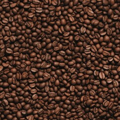 Fototapeta premium Richly roasted coffee beans spread across a textured brown surface inviting a sensory experience of flavor and aroma