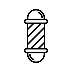 Set of barber pole lights, barbershop logo
