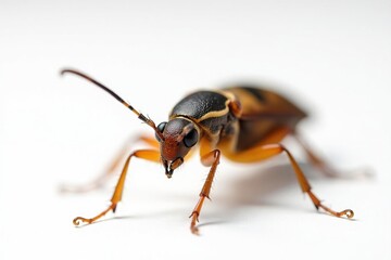Close-up of single insect on pure white background, ant, invertebrate