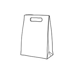 Stylized Cartoon Cloudscape Line Art Illustration