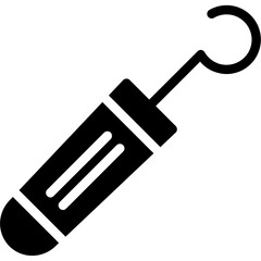 Dental Probe Glyph Icon