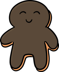 Illustration of man shaped cookie
