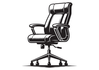 silhouette of office chair logo silhouette vector, office chair logo icon silhouette, office chair silhouette vector illustration, black office chair silhouette vector illustration on white background