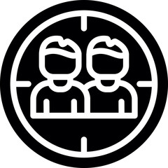Focus Group Glyph Icon