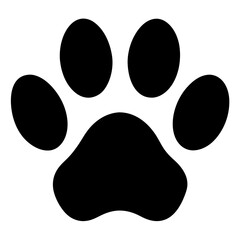animal paw print isolated on white background
