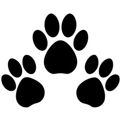 animal paw print isolated on white background