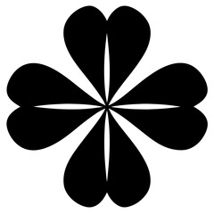 clover leaf pattern isolated on white background