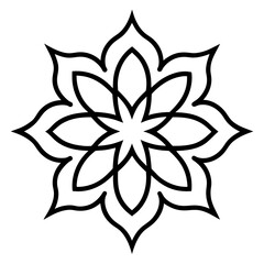 suzani pattern isolated on white background