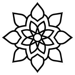 suzani pattern isolated on white background