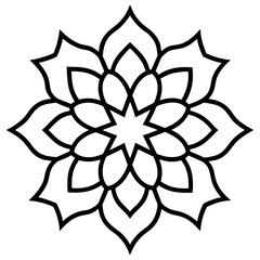 suzani pattern isolated on white background