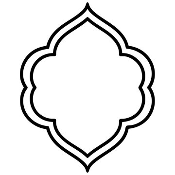 ogee pattern isolated on white background 