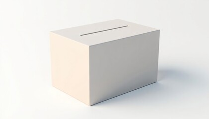 Fototapeta premium Isolated image of a ballot box on a white background , minimal, isolated
