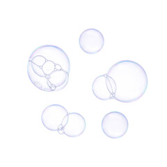 soap bubbles on transparent background