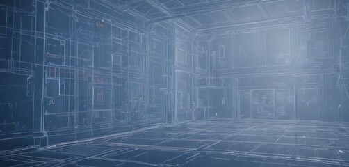 Stylized blueprint photo effect; creative, modern aesthetic ,  texture, blueprint effect,  design