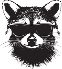 vector illustration of raccoon © noer