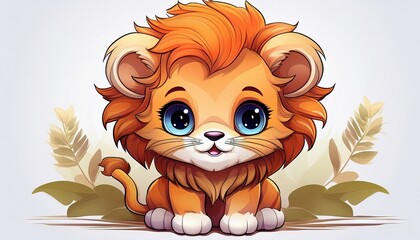 Fototapeta premium Cartoon Löwenbaby