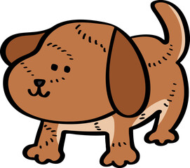 Fototapeta premium hand drawn cute cartoon character of a dog.