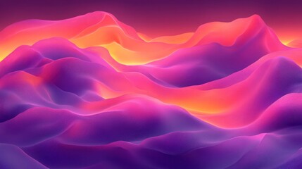 Obraz premium Abstract Mountain Landscape with Vibrant Colors and Soft Curves