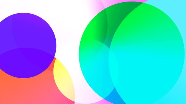 animation video of big colourful ball bouncing 