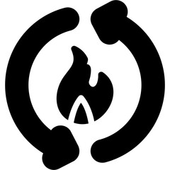 Firefighter Badge Glyph Icon