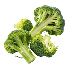 Fresh Green Broccoli Florets on Transparent Background | Broccoli PNG HD  