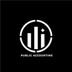 concept of a simple modern minimalist logo for a Public Accounting Firm business entity