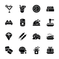 Get a glimpse of our customizable glyph pack of food items