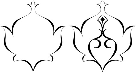 vector frames black on a white background