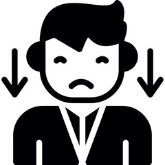 Stress Symbol Glyph Icon