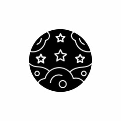 creative details Starry night sky icon Vector Illustration