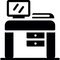 Obraz premium Desk Planner Glyph Icon
