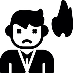 Burnout Symbol Glyph Icon