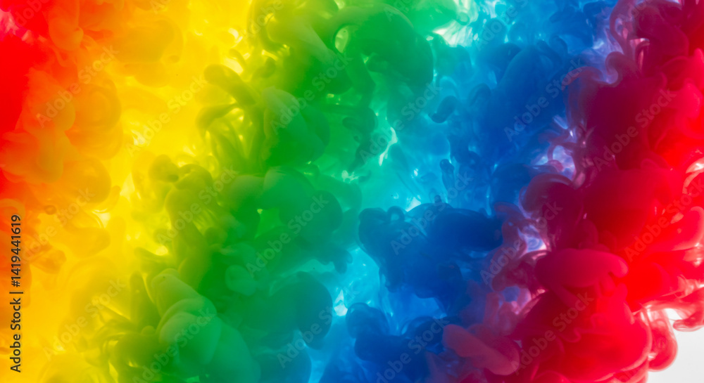 Aufkleber a vibrant rainbow gradient of swirling colors creating an abstract and fluid artistic composition