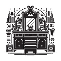 vector illustration of a modern kitchen