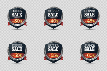 Set of labels and stickers sale. Vector illustration