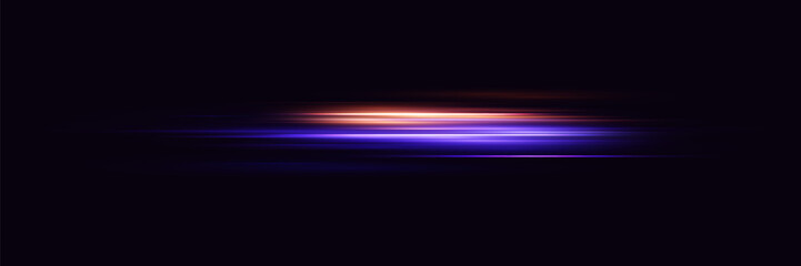 Naklejka premium Glowing speed effect. Abstract rays of movement and speed.