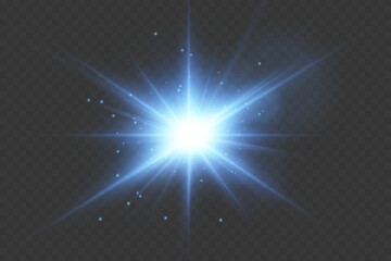 Fototapeta premium A flash of light and an explosion.